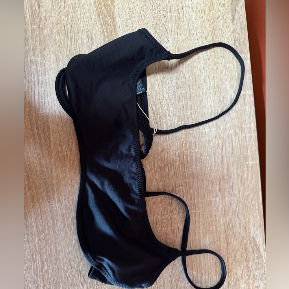 Skims microscoop black swimsuit top size L